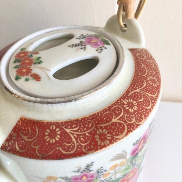 Vintage Hand Painted Japanese Tea Pot - Picture 4 of 7